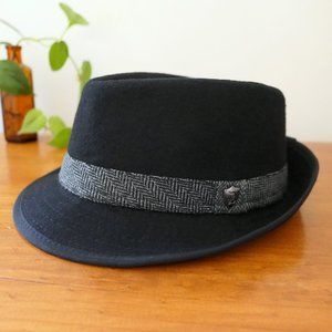 DPC 1921 Women's Black Wool Fedora Hat